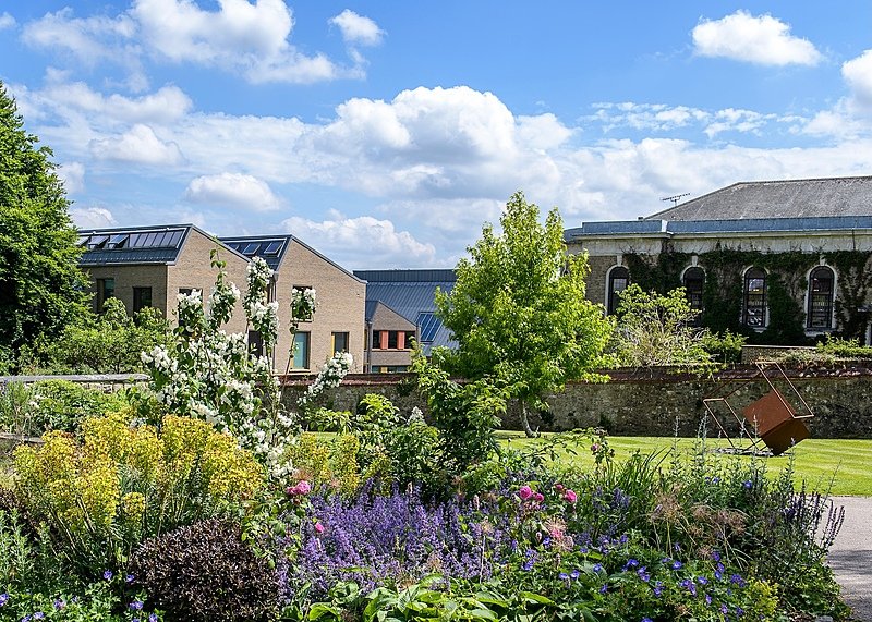 the colorful flowers of the beautiful Sevenoaks Garden on the school campus